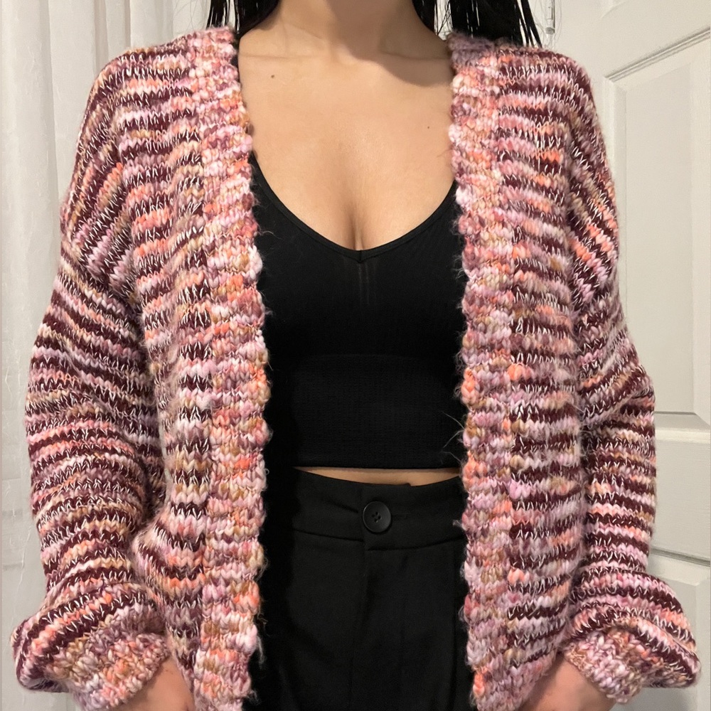 Pink Multi Color Cardigan - Picture 5 of 5